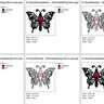 Stickdatei Schmetterling Linie Schnörkel Blumen Silhouette thumbnail number 7