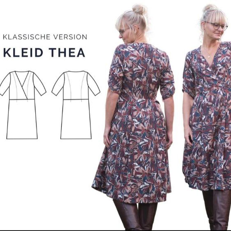 Thea - Wickel Kleid Klassischer Stil 34-54 image number 1
