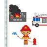 Feuerwehr mit Feuerwehrmann Kissen  ITH Stickdatei  thumbnail number 2