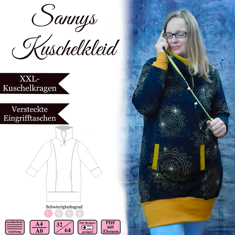 Sannys Kuschelkleid - Gr 32-64 - EBook und Nähanleitung image number 1