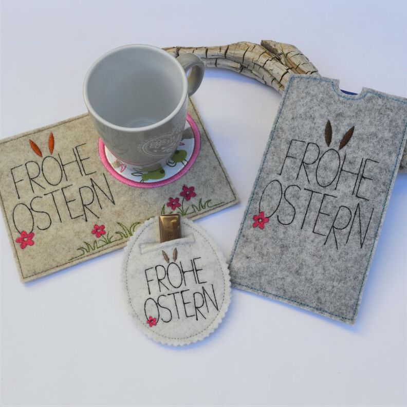 ITH Stickdatei Ostern SET Mugrug Wunscherfüller Schokohülle image number 1