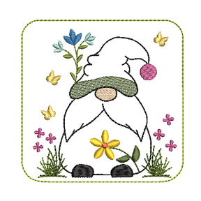 Stickdatei Mugrug Untersetzer Wichtel Frühling Ostern