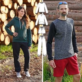 Set Jogginghose + Hoodie für Frau und Mann