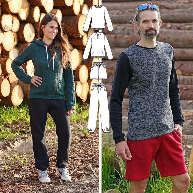 Set Jogginghose + Hoodie für Frau und Mann image number 1