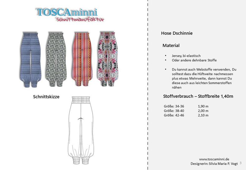 Sommerhose Dschinnie Gr. 36-46 Schnittmuster image number 7