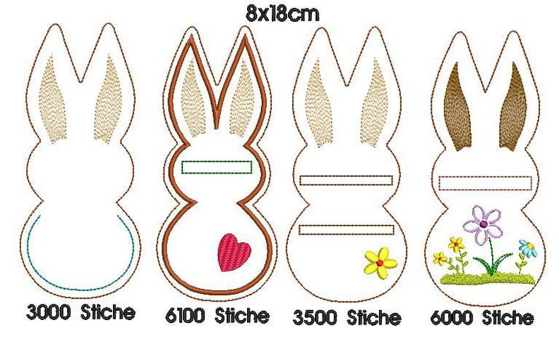 ITH Stickdatei Hasen 13x18cm image number 8