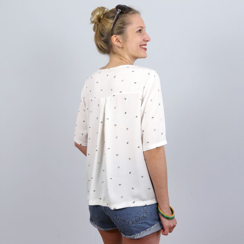 FRAU YOKO - kurze Bluse mit Kellerfalte XS-XXL image number 4