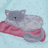Stickdatei Katze doodle schlafende Katze 5 Größen thumbnail number 9