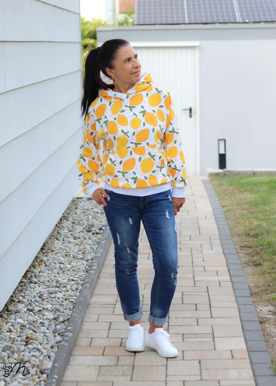 Hoodie MELFI Gr. 32-56 Schnittmuster PDF Ebook image number 3