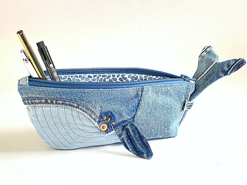 Wal-Federmäppchen, Jeans Upcycling und Stoffreste image number 6