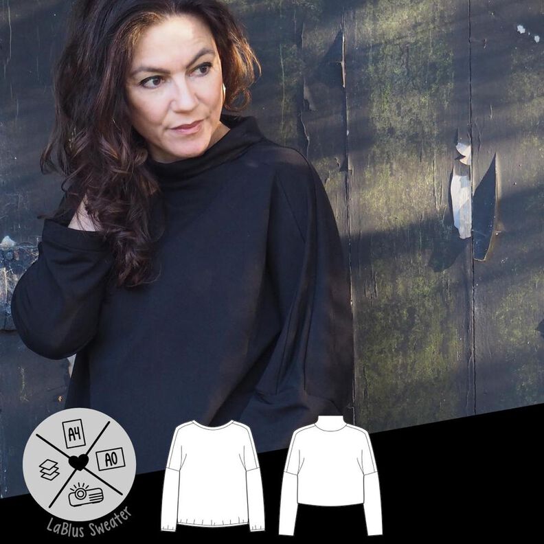 E-Book »LaBlus Sweater« (32–48) – Oversize-Pullover | + A0 image number 1
