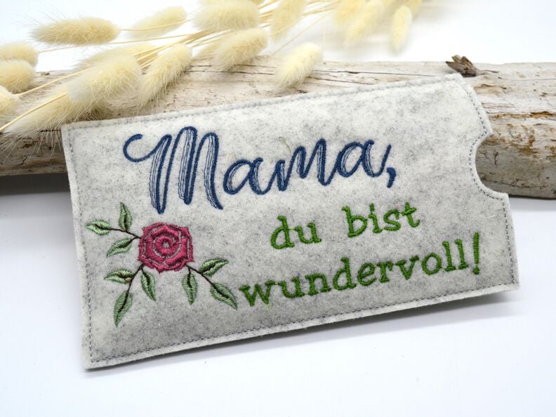 Stickdatei Schokohülle Muttertag SET Mama Mutti image number 4