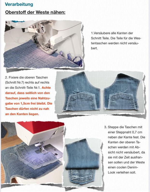 Jeansweste #Amanda Nähanleitung und Schnittmuster (XS-XL) image number 9