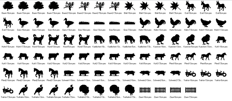 Stickdatei Bauernhof 1 Silhouetten image number 3