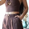Tonatiuh Kleid und Top mit geschnürtem Rücken und Raffrock thumbnail number 7