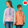 Kinder Hoodie Sweater Raglan Ärmel TIBU ♥ Gr. 92-164 thumbnail number 1