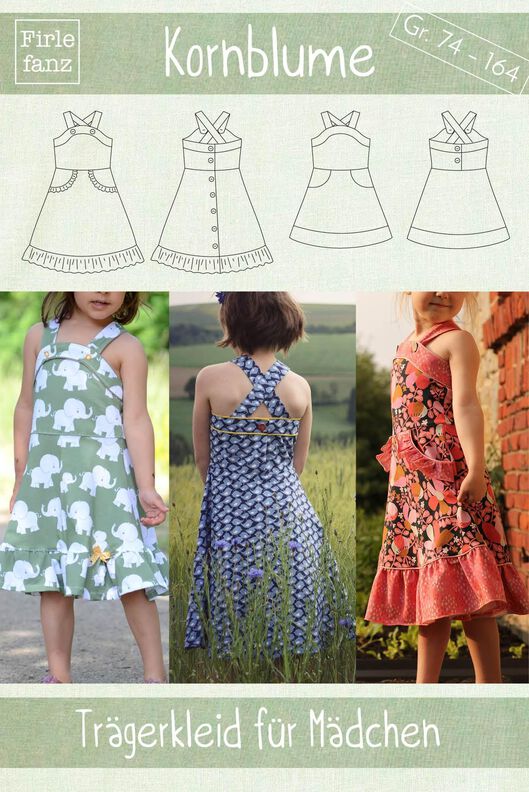 Kornblume: Trägerkleid für Mädchen Gr. 74 – 164 image number 1