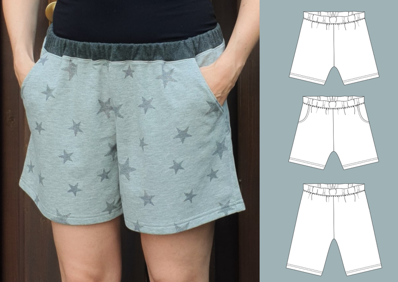 Luca – Damen-Shorts mit Taschen und Gummizug Gr. 34-50 A4+A0 image number 5
