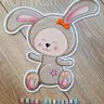 Hase Valentin Applikationsvorlage thumbnail number 1