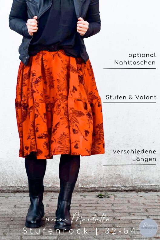 Stufenrock Damen - eBook Schnittmuster - 32-54 - #137 image number 2