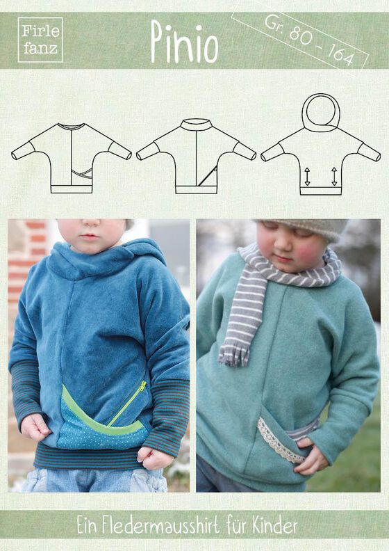 Pinio: Fledermausshirt für Kinder Gr. 80 – 164 image number 1