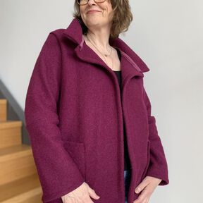 Wolljacke, Sweatjacke mit Kragen oder Kapuze (34-58) JACA 