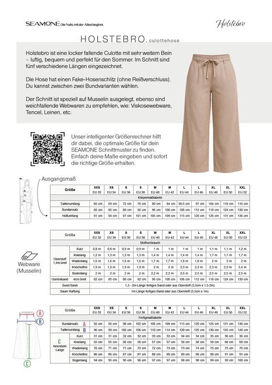 Hose | Damen Schnittmuster PDF | 32–52 | Seamone image number 9