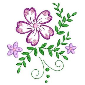 Stickdatei Blume verschiedene Größen