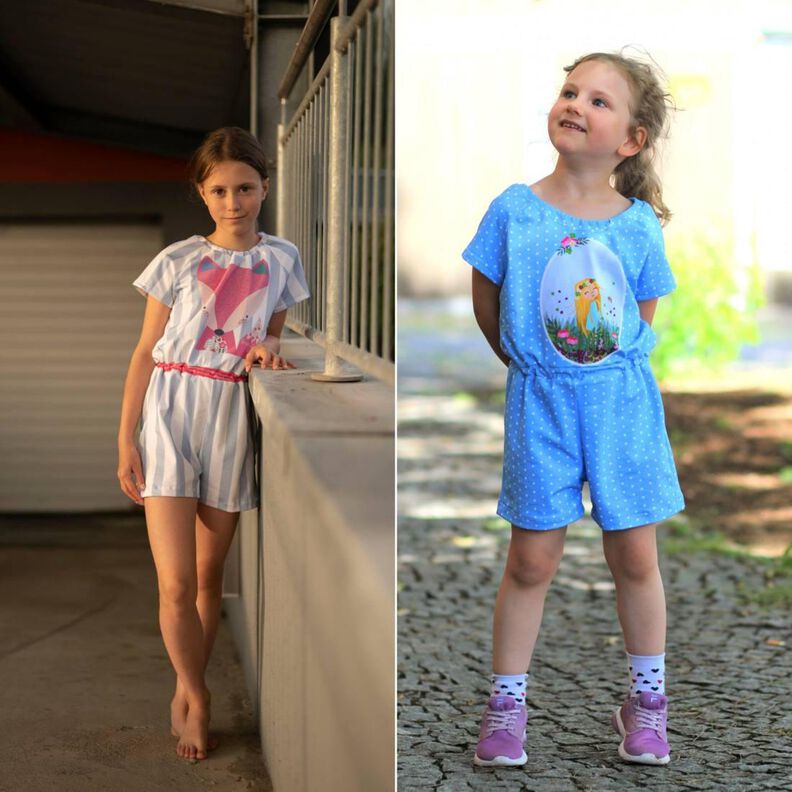 Kinder Jumpsuit Jersey Verschlusslos LOMPAT ♥ Gr. 98-164 image number 4