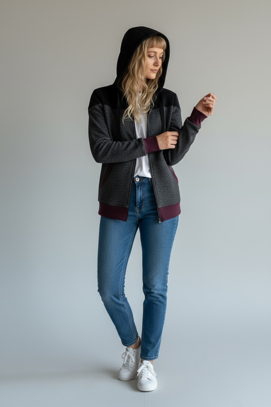 Schnittmuster + Anleitung Hoodie/ Jacke Bonnie Gr. 32&ndash;54 image number 7