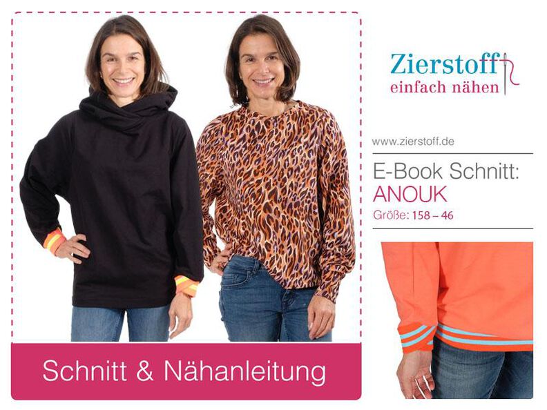 Sweatshirt "ANOUK", Nähanleitung & Schnitt Gr. 158-46 image number 6