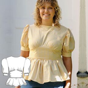 Bluse mit Sch&ouml;&szlig;chen Schnittmuster Damen XS-XXXL Minikleid