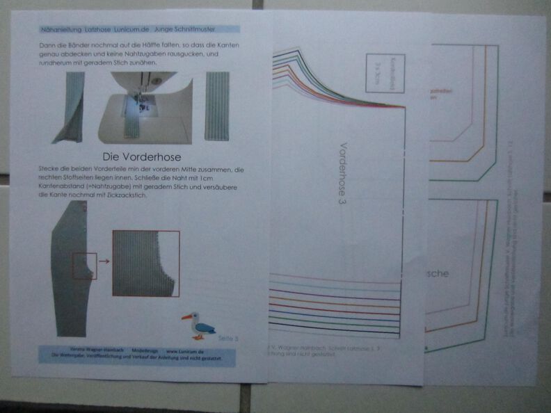 Schnittmuster und Anleitung Latzhose Gr. 68 bis 116 image number 6