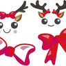 XXL Set Große Rentier Gesichter Stickdatei Weihnachten thumbnail number 3