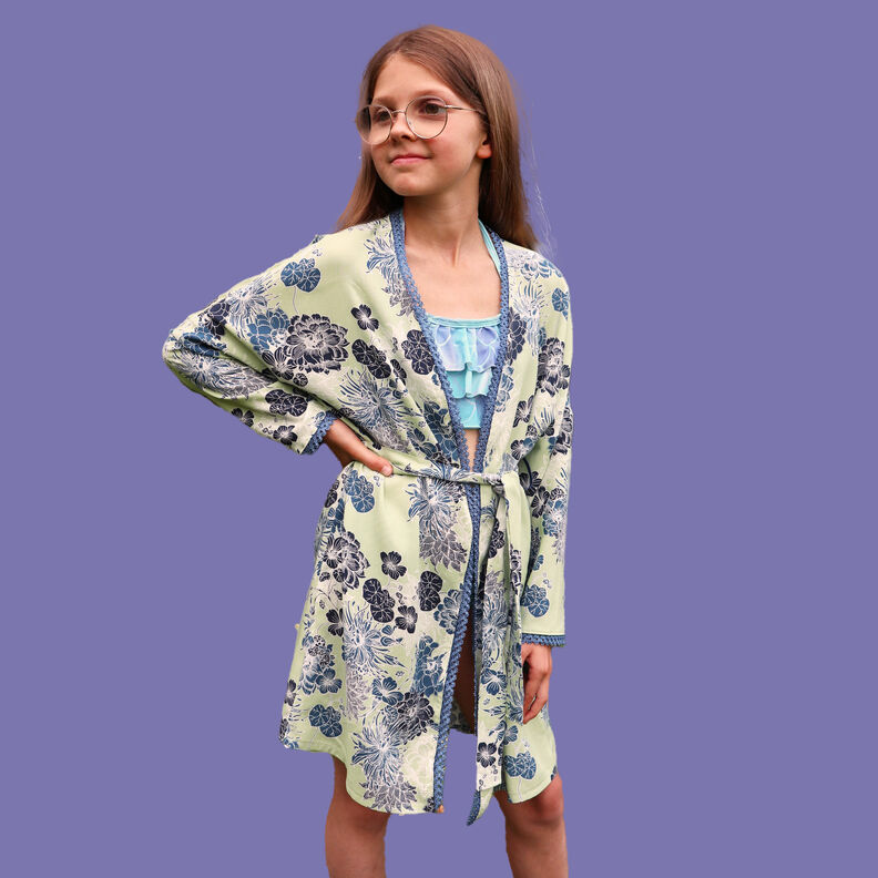 Sommer Kimono Bluse Jacke Cover-Up FLORES Kids ♥ Gr. 92-164 image number 9