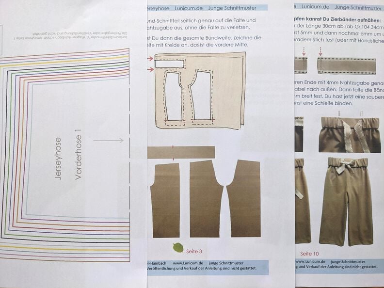 Schnitt und Nähanleitung weite Jerseyhose Gr.74 bis 140 image number 6