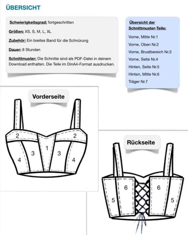 Oberteil #Betty Nähanleitung und Schnittmuster (XS-XL) image number 6