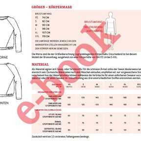 FRAU LILLE - Raglansweater schräge Teilungsnähte XS-XXL