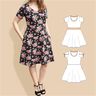 „Isa“ – Jerseykleid mit glockigem Rock, BU 80-116, A4+A0 thumbnail number 1