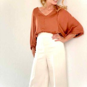 Bluse  "JELVA", Nähanleitung & Schnitt Gr. 158-46