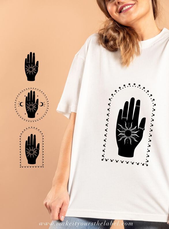 Hand & Sonne Plotterdatei SVG, PNG, DXF image number 4