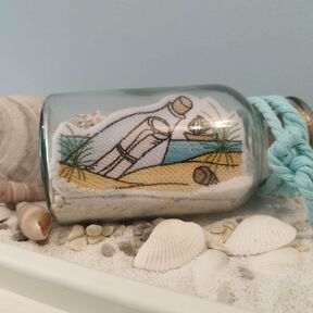 Stickdatei Flaschenpost 