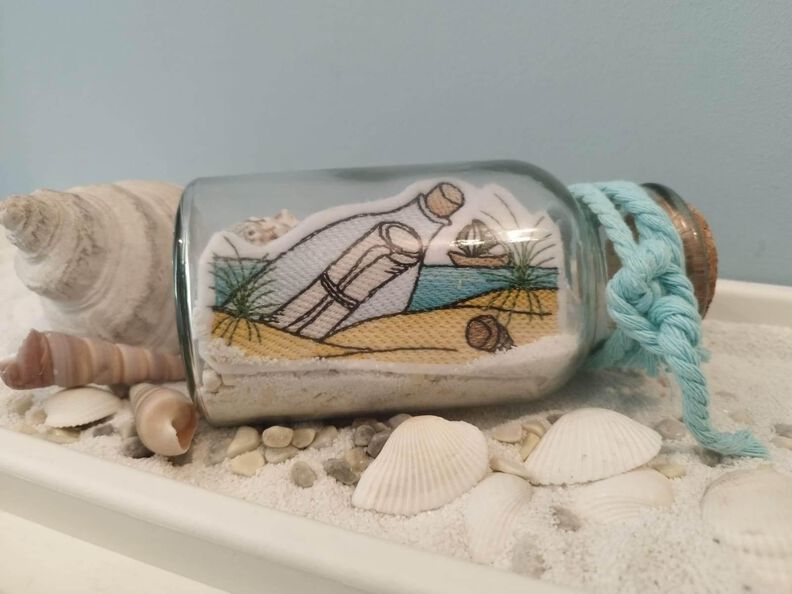 Stickdatei Flaschenpost  image number 2