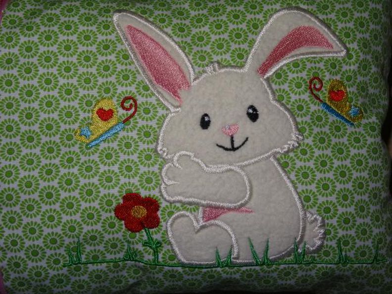 Stickdatei Taschenmotiv Hase + Kissen ITH image number 2