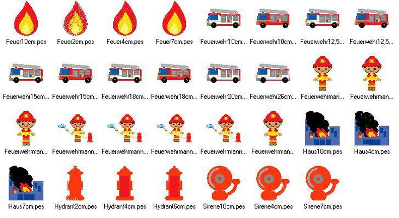 Feuerwehr Feuerwehrmann Stickdatei image number 2