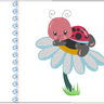 Stickdatei Marienkäfer Blume Kissen Lätzchen SET ITH thumbnail number 9