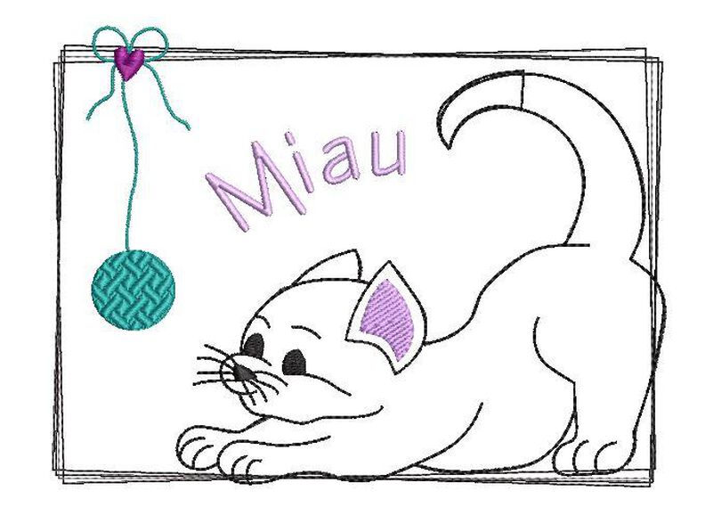 Stickdatei Katze Kimba 13x18cm  image number 3
