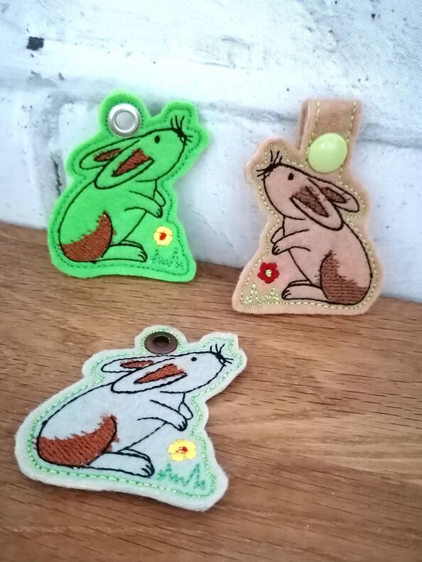 Stickdatei Hase Hasen Anhänger image number 4