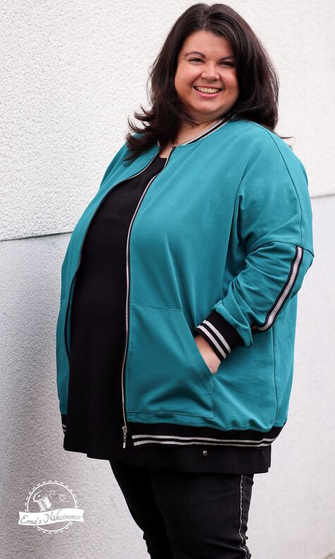 *Ladies Sweater Jacket* Volantjacke, Collegejacke image number 6
