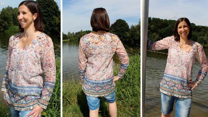 Bluse / Tunika "Tessa", Schnittmuster Gr. 158-46 image number 3